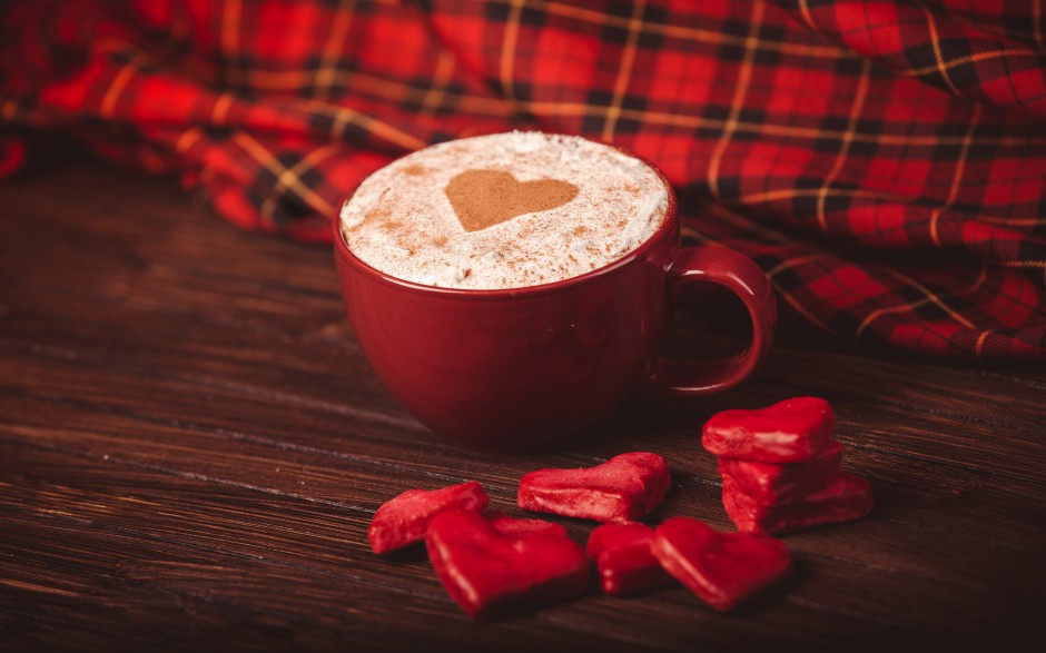 浓醇甜蜜的花式情侣咖啡图片素材