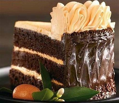香甜柔软的巧克力蛋糕图片