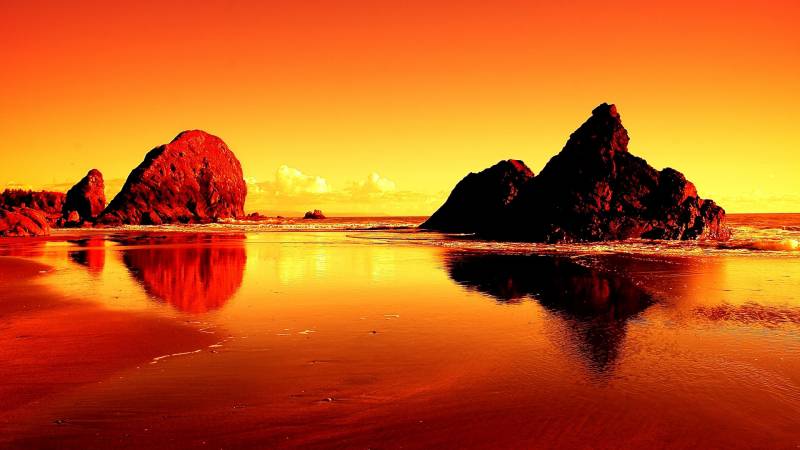 黄金海岸日出日落唯美风景图片