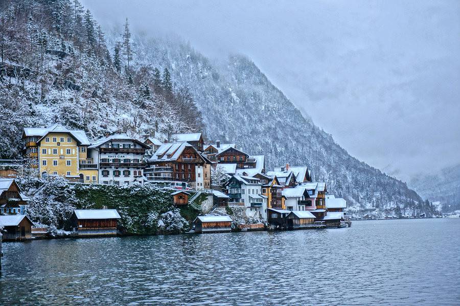 奥地利风雪美景