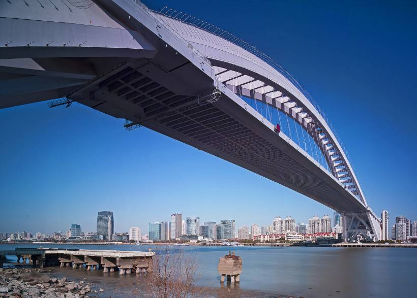 上海卢浦大桥风景图片下载