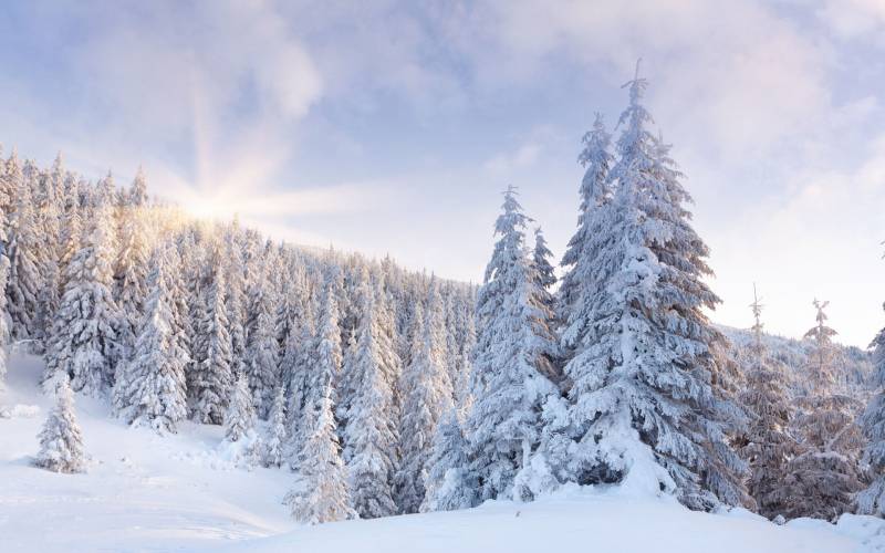 壮观迷人的冰山雪景精美壁纸