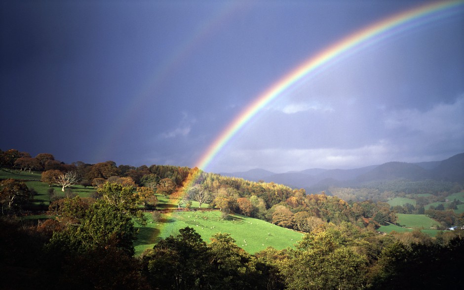 大自然山水彩虹风景图片唯美浪漫