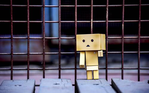 纸盒人阿楞可爱创意个性图片