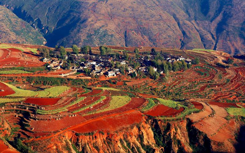 东川红土地风景桌面壁纸