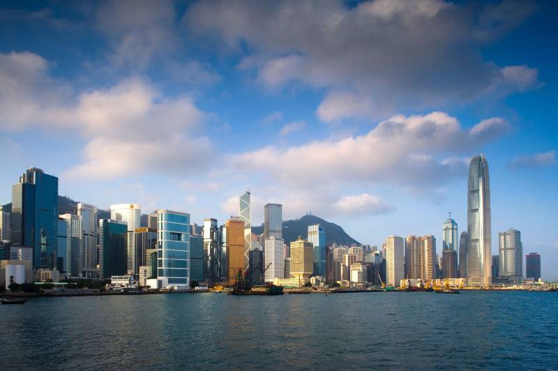香港维多利亚港全景高清图片