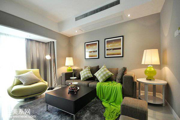 现代简约室内绿色装修效果图清新舒适