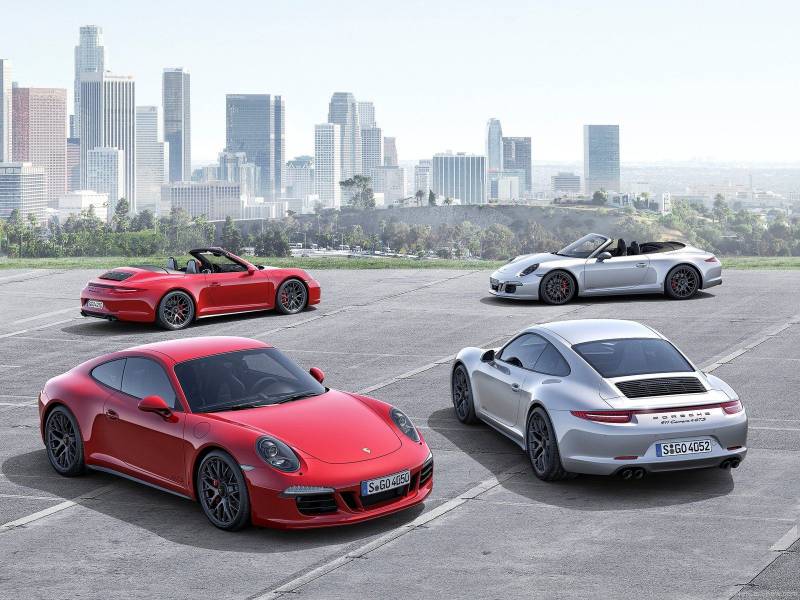 奢华保时捷911Carrera GTS炫红超跑