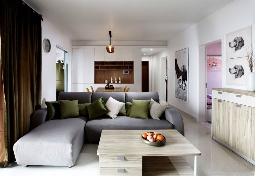 公寓式客厅设计效果图大方整洁