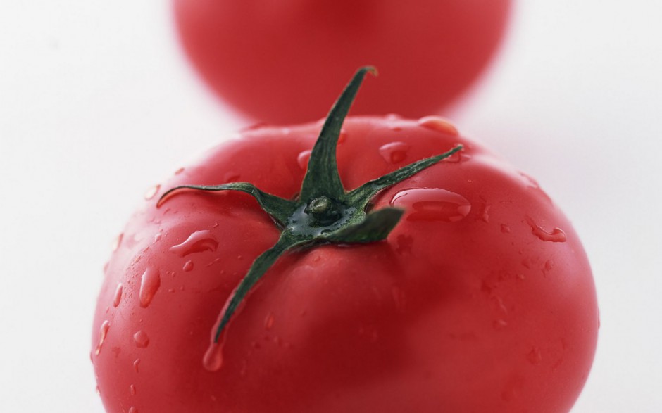 红彤彤诱人番茄精致食物壁纸