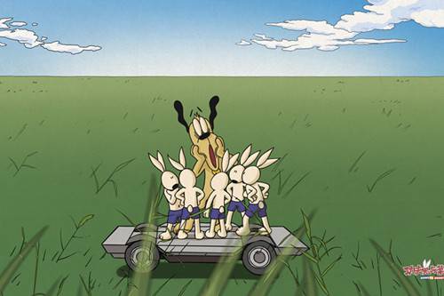 可爱的功夫兔与菜包狗搞笑漫画图片