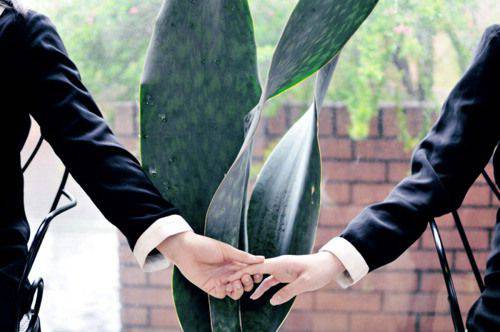 欧美风浪漫唯美牵手图