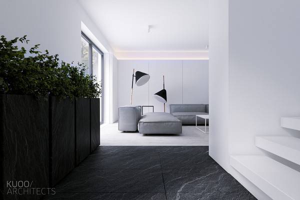 黑白简约时尚明亮空间装饰设计效果图