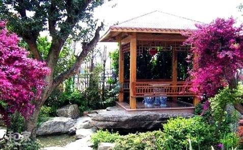 中式别墅庭院花园设计大气清新
