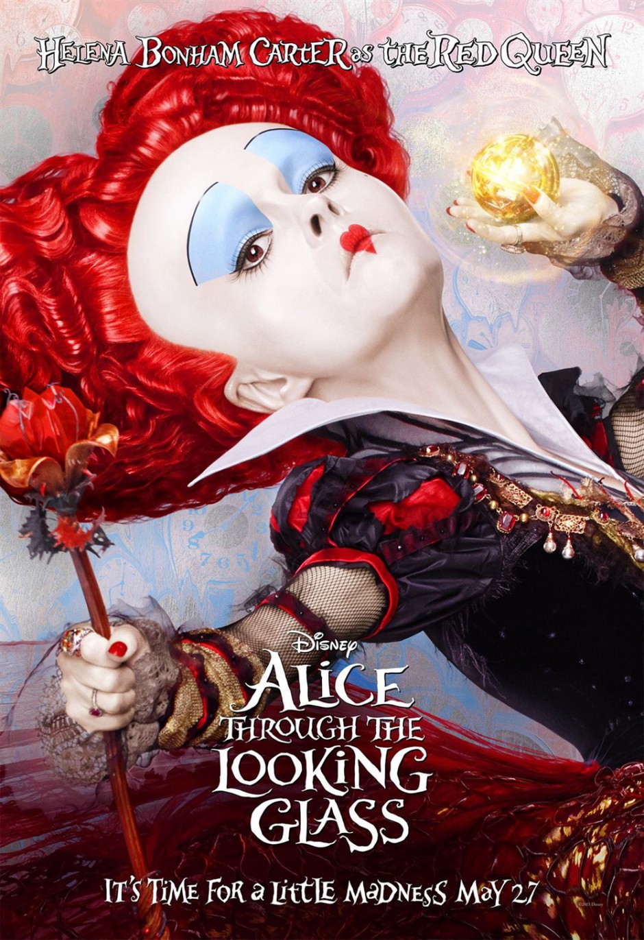 奇幻冒险电影推荐《爱丽丝梦游仙境2：镜中奇遇记》角色海报