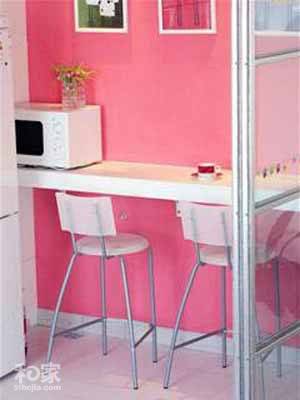 小户型精美浪漫家庭吧台设计效果图