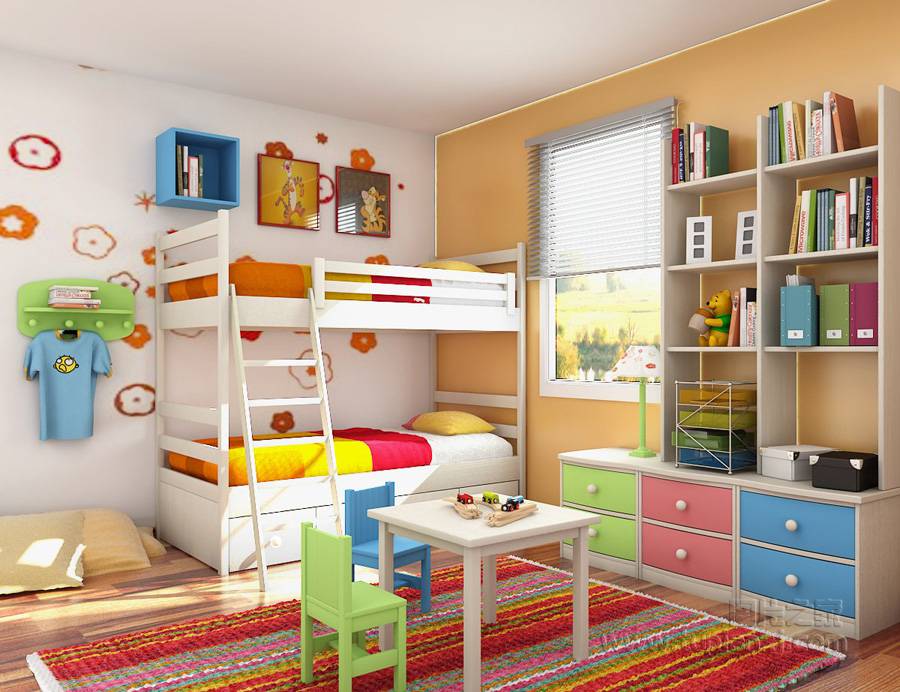 极具亮丽色彩的儿童房装修效果图