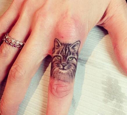可爱手指动物头像纹身图案大全