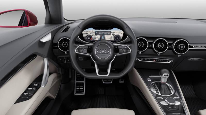 奥迪TT火红Sportback概念车驰骋街道