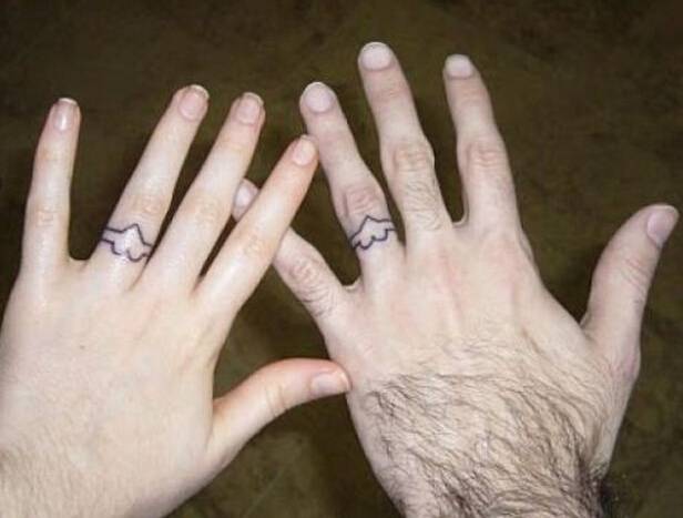 爱的誓言情侣手指纹身图案