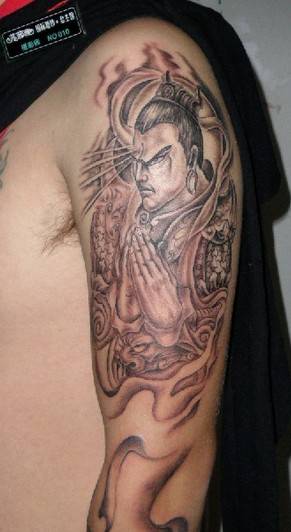 二郎神纹身图案男生特色纹身秀