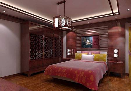 中式大户型卧室古典装修效果图大全
