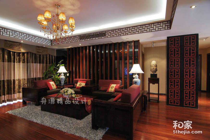 豪华中式三居室新房装修设计欣赏