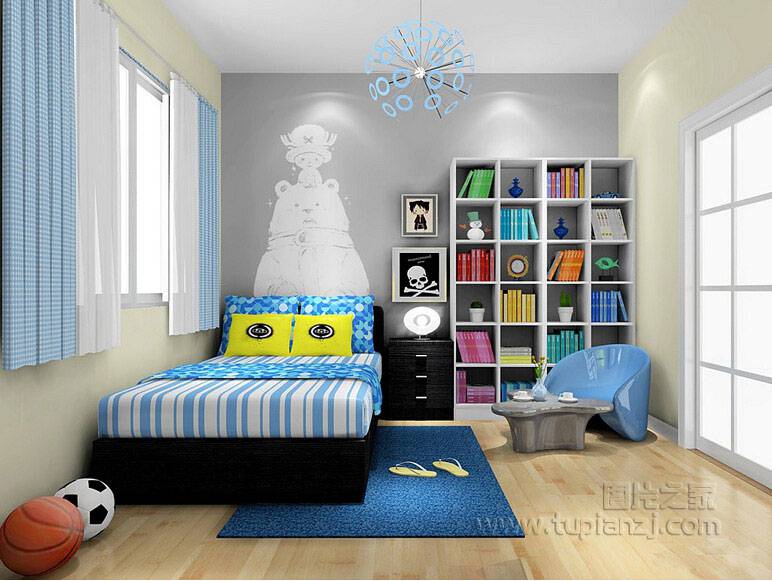 可爱时尚的儿童卧室装修效果图欣赏