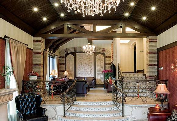 家居客厅地中海混搭装修效果图