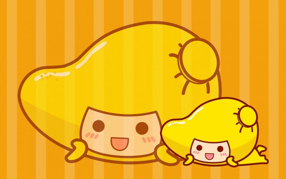 可爱的芒果仔高清电脑壁纸