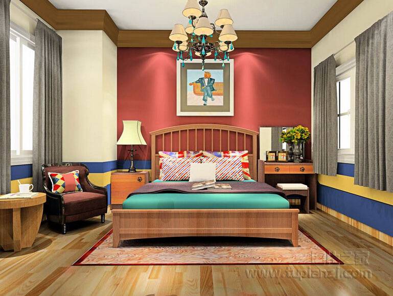 新中式时尚卧室设计装修风格效果图