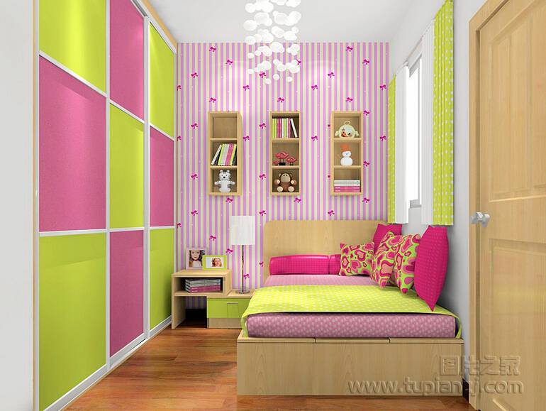 色彩斑斓的可爱儿童房装修效果图欣赏