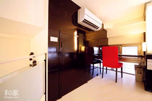 小户型红黑时尚简约跃层式住宅图片