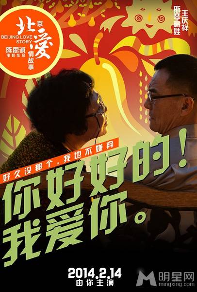 感人的国产爱情电影《北京爱情故事》人物海报图