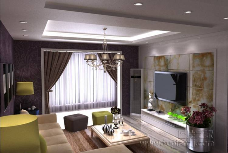 时尚温馨的客厅阳台装修效果图