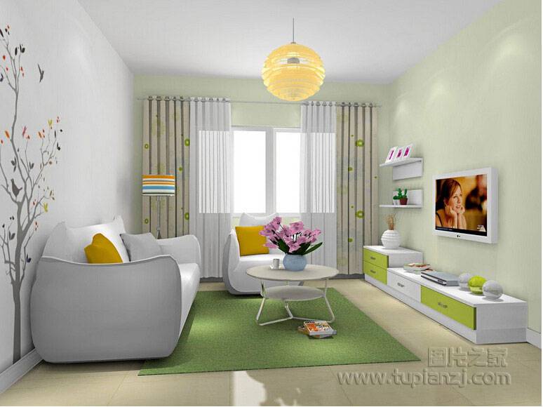 中式现代客厅效果图欣赏时尚精美