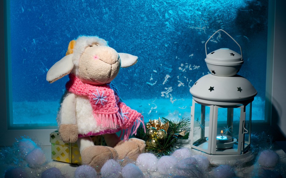 羊年大吉可爱卡通桌面壁纸