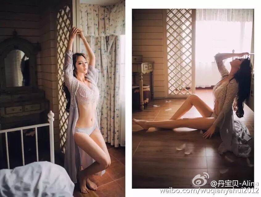 冷艳美人模特丹宝贝Alina微博曝私房照