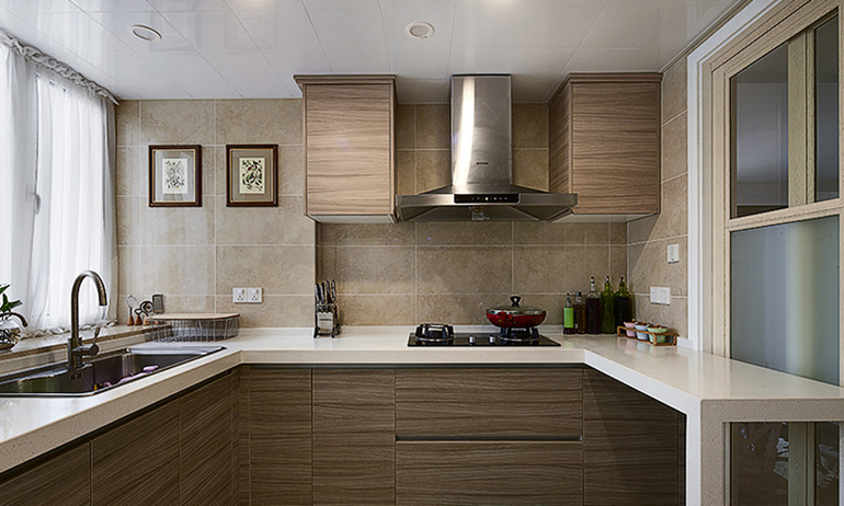 现代风格家庭装修厨房橱柜效果图