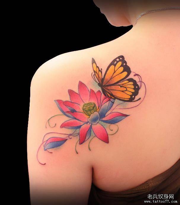 女生最爱的美丽蝴蝶纹身图片