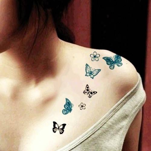 好看的蝴蝶纹身图片大全 别样性感迷人