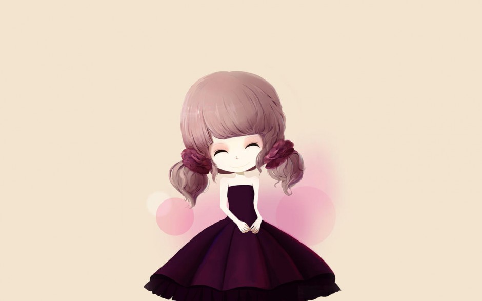 简约花花公主养眼桌面壁纸