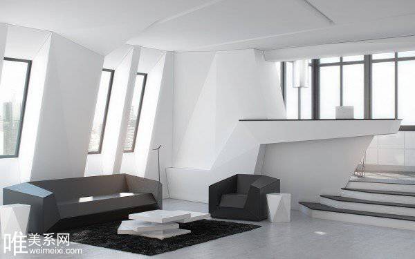 现代极简公寓装修效果图个性创意