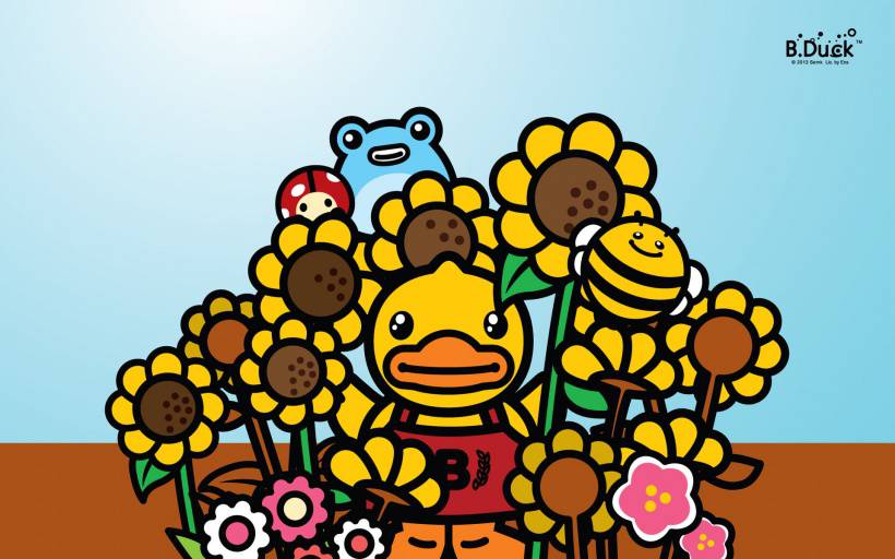 大黄鸭超可爱卡通高清桌面壁纸