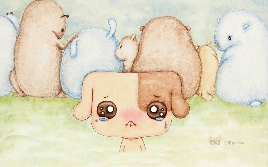 温馨卡通动漫小狗阿哆图片