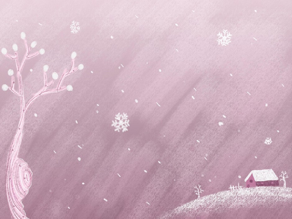 唯美冬天非主流卡通高清桌面壁纸