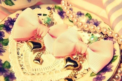 简约萌系蝴蝶结小清新女生饰品图片