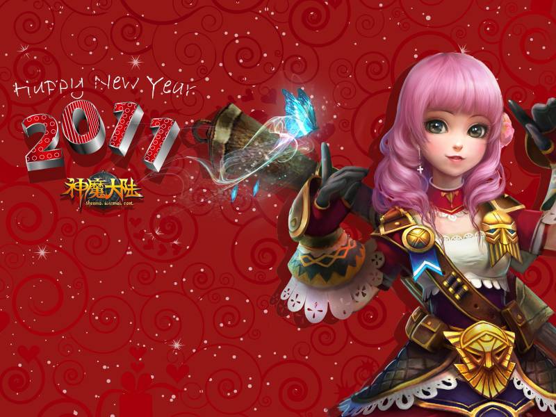 3D即时战斗游戏《神魔大陆》新年壁纸