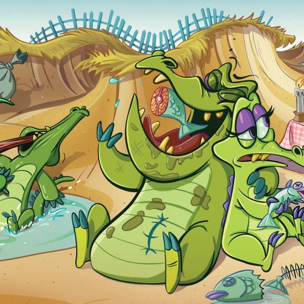 可爱手机游戏《鳄鱼小顽皮爱洗澡》精美高清壁纸