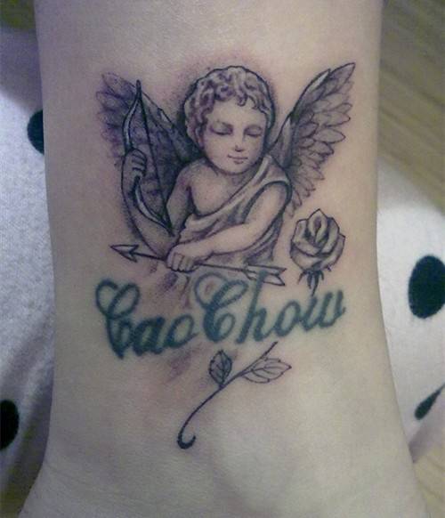 简单个性小天使纹身图案大全图片